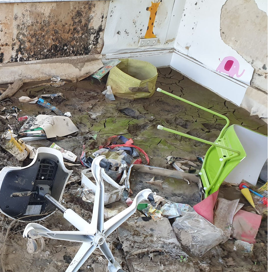 Kindertherapiezentrum Bad Neuenahr nach dem Hochwasser 2021