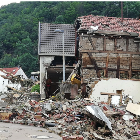 Ahrbrueck Hochwasser-Zerstörung in Ahrbrück